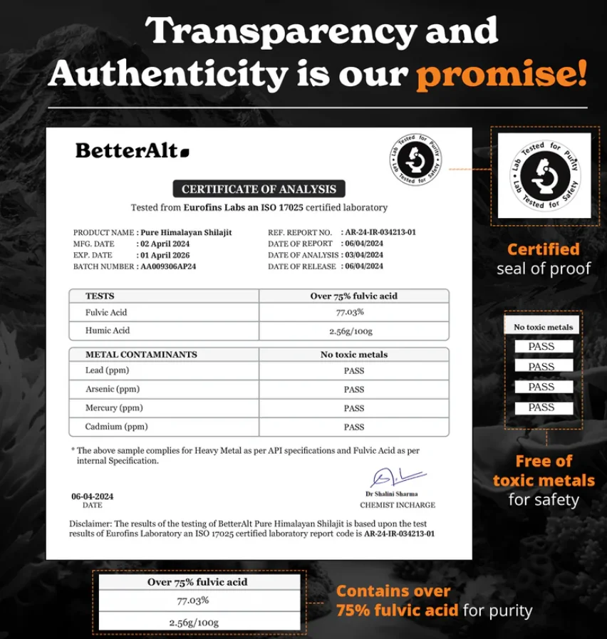Rasina pura de Shilajit din Himalaya BetterAlt, 30g, GNC