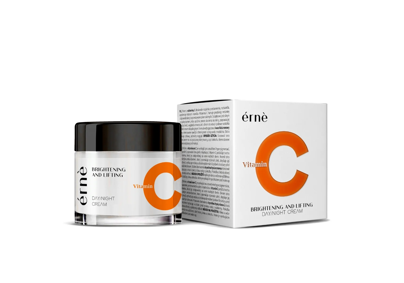 Crema iluminanta si hidratanta zi/noapte de fata cu Vitamina C, 50g, Erne 