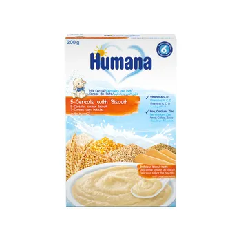 Cereale cu lapte si biscuiti de la 6 luni, 200g, Humana 