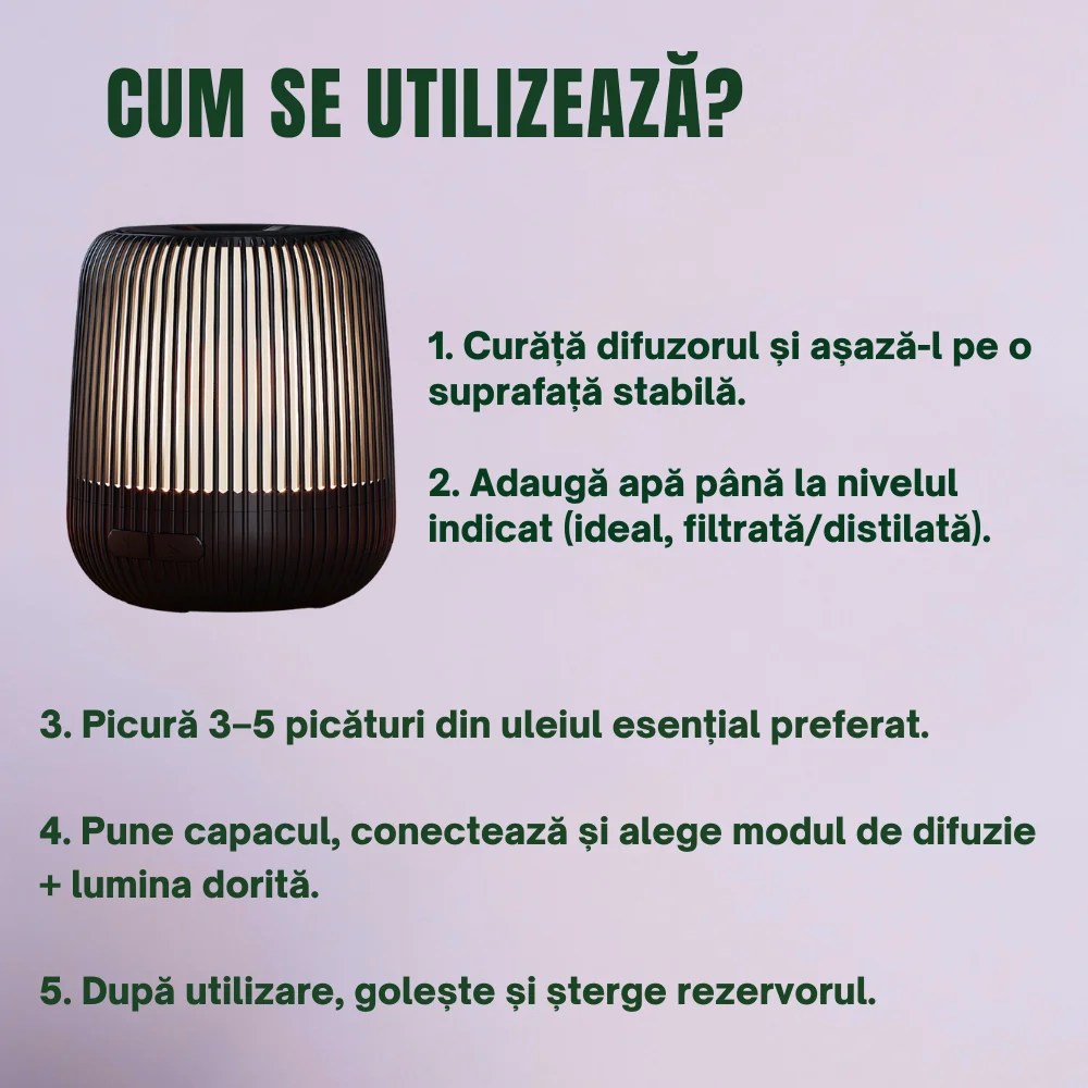Difuzor aromoterapie Pop Ultrasonic, 1 bucata, Pranarom