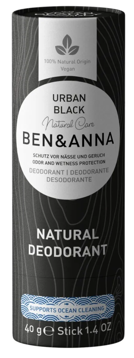 Deodorant natural Urban Black, 40g, Ben&Anna