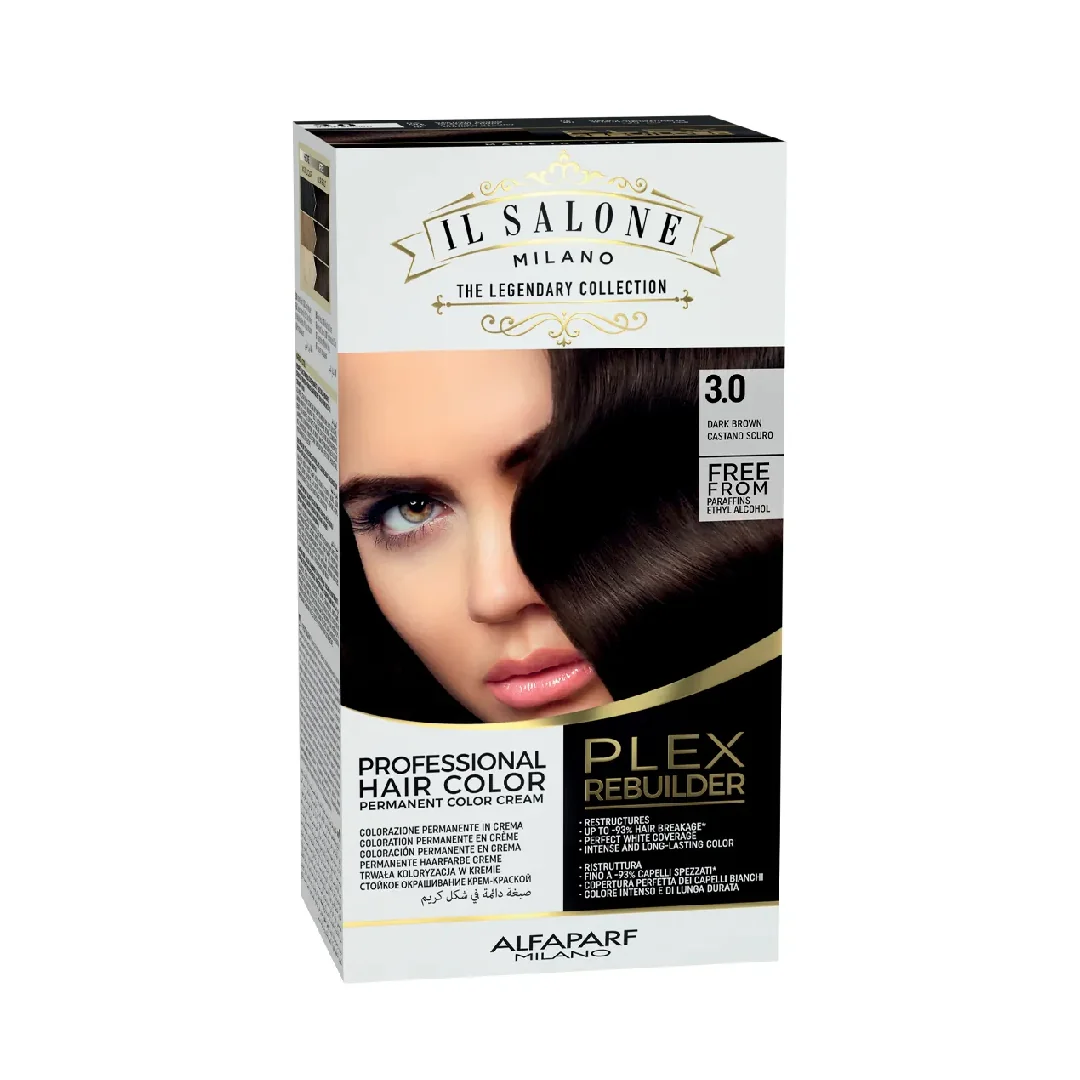 Vopsea permanenta Plex Rebuilder Nr. 3.0 Dark Brown, 100ml, Il Salone Milano