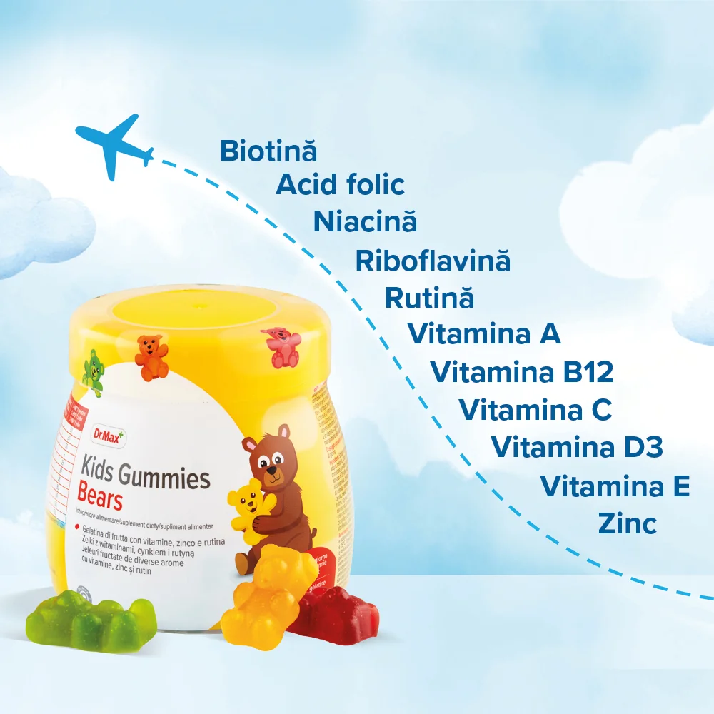 Dr. Max Jeleuri cu vitamine pentru copii, 50 jeleuri