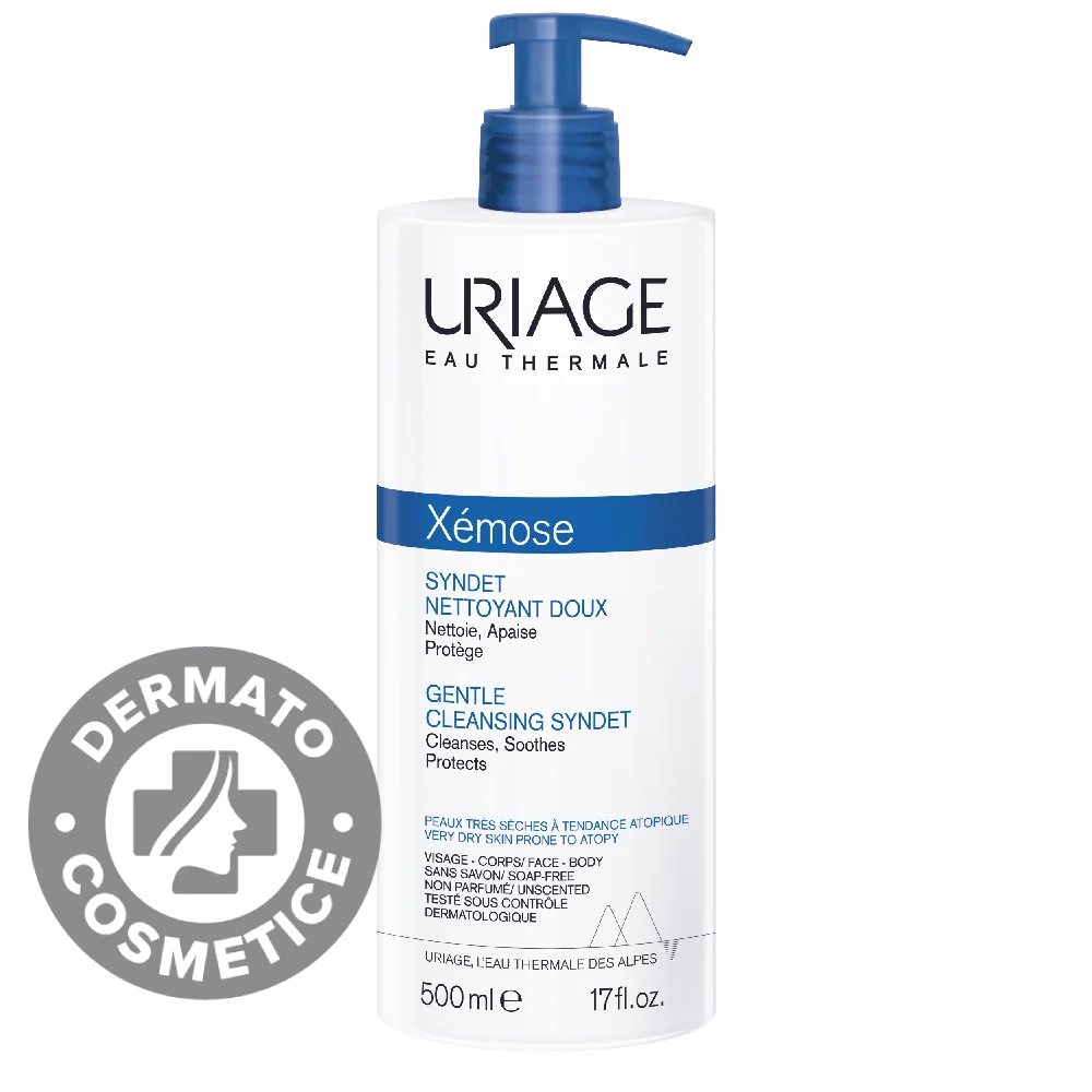 Syndet gel de curatare delicat Xemose C8+, 500ml, Uriage