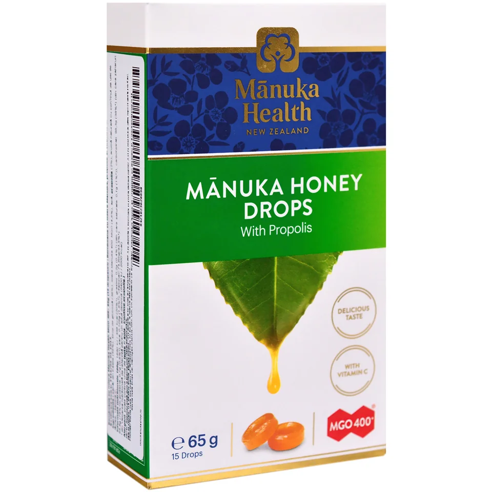 Dropsuri cu miere de Manuka MGO 400+ si propolis, 65g, Manuka Health