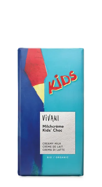 Ciocolata cu crema de lapte pentru copii Bio, 100g, Vivani