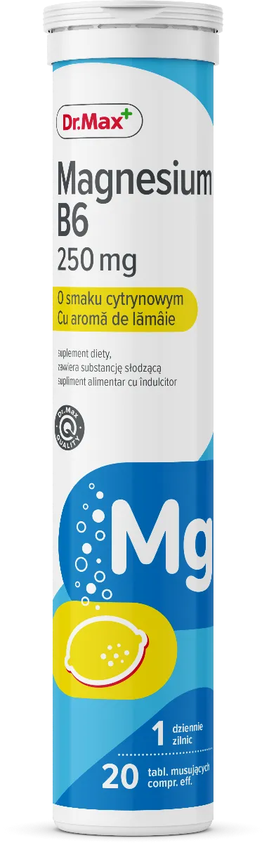 Dr.Max Magnesium B6 250mg, 20 comprimate efervescente