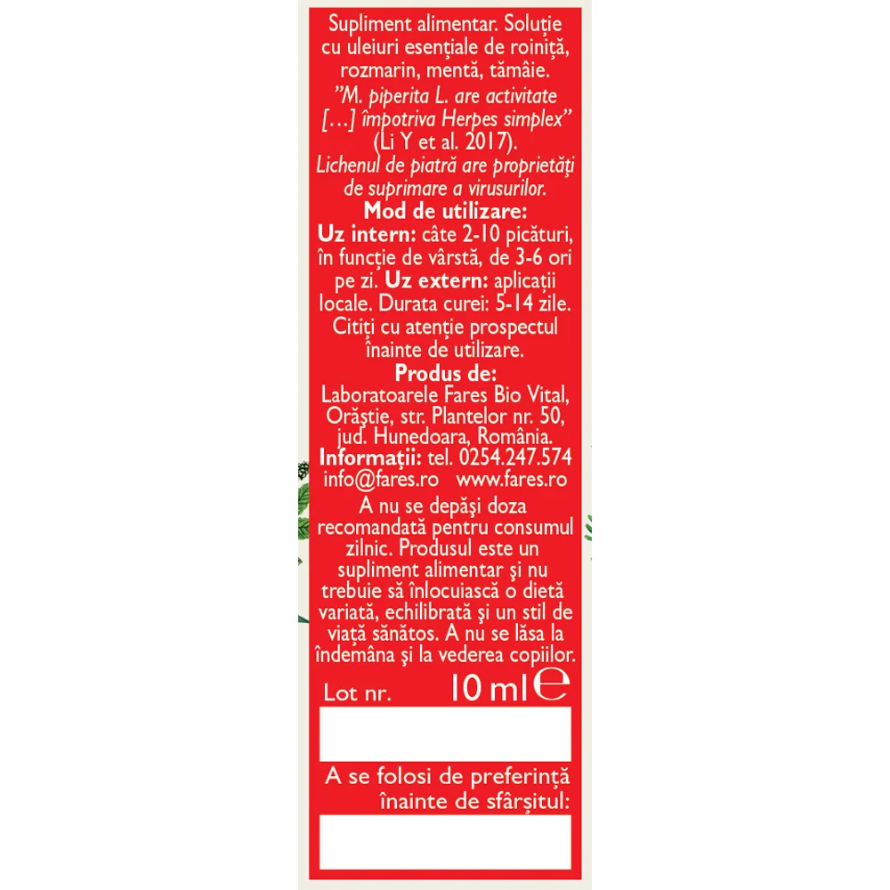 Solutie Biosept Forte A21, 10ml, Fares