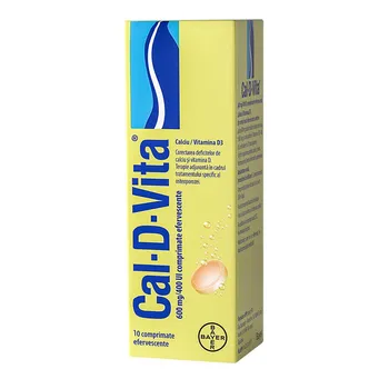 Cal-D-Vita, 10 comprimate efervescente, Bayer 