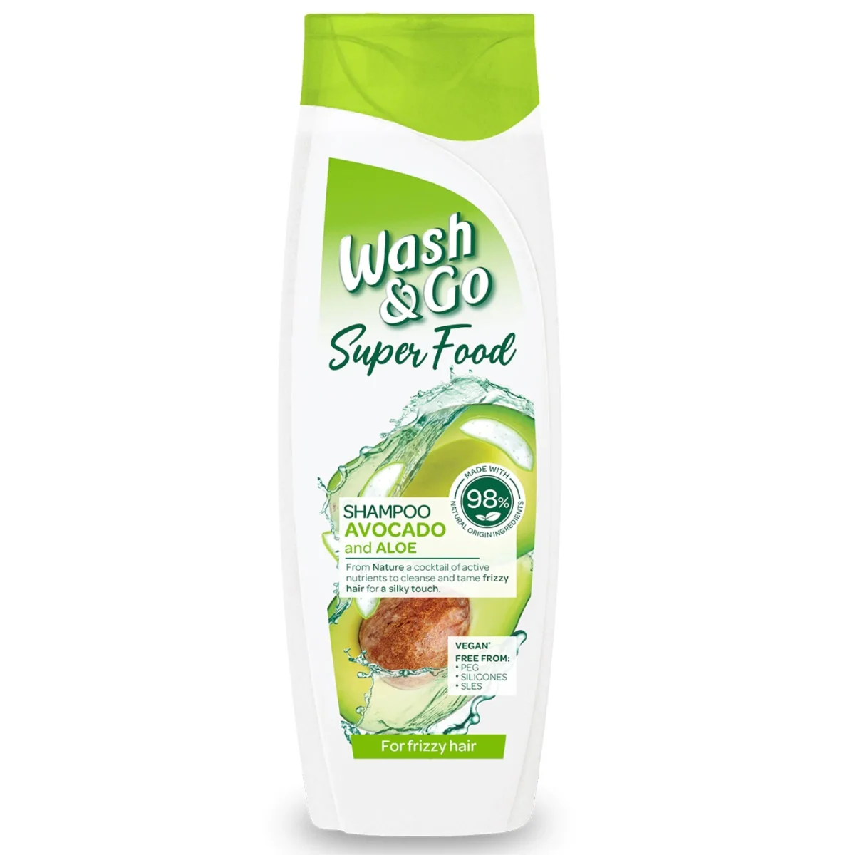 Sampon cu avocado Superfood, 400ml, Wash&Go