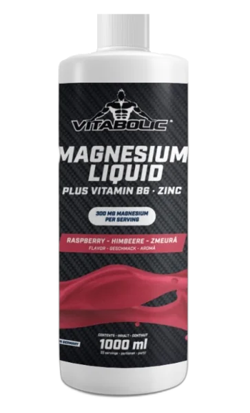 Magnesium Liquid Zmeura, 1l, Vitabolic