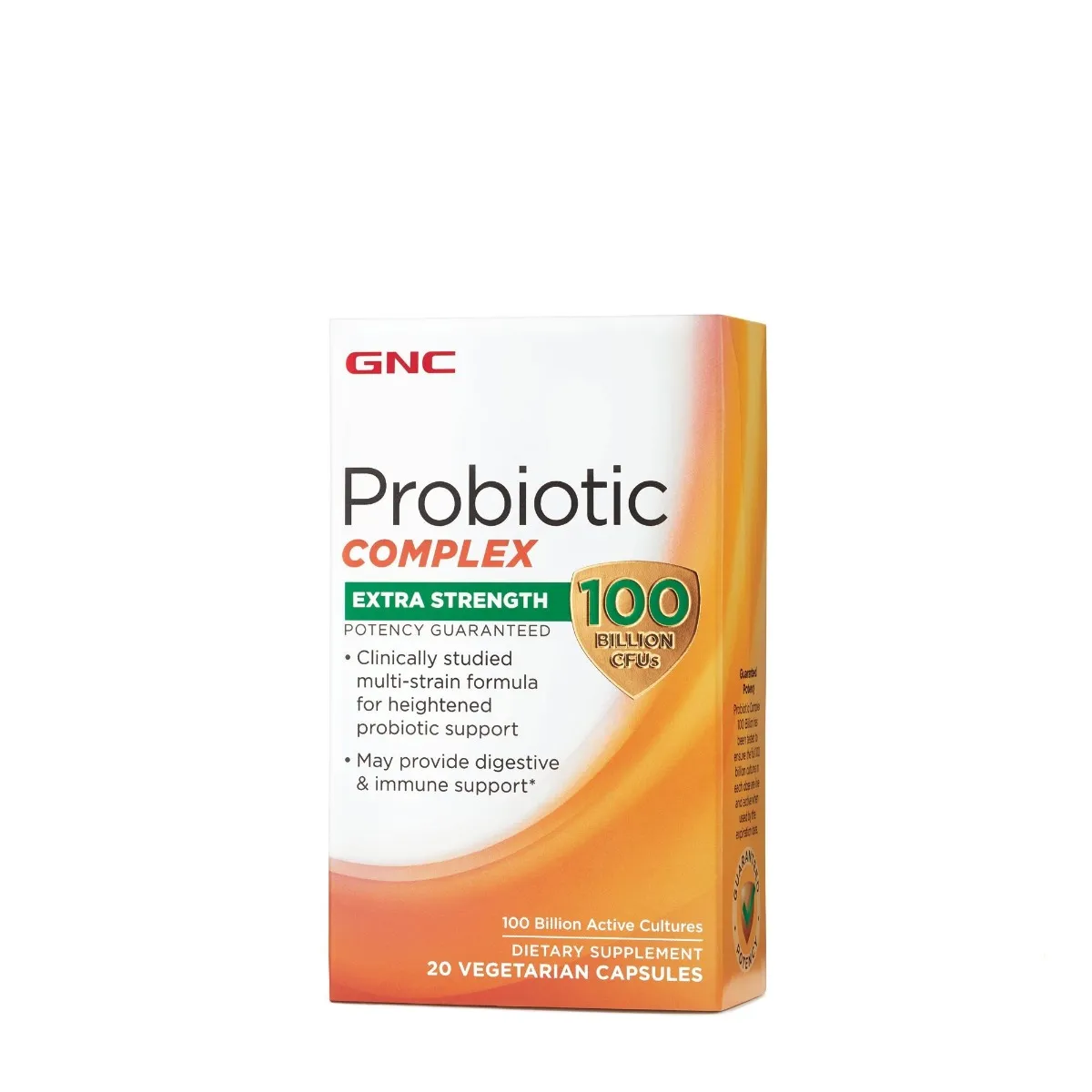 Probiotic Complex Extra Strenght 100 miliarde de culturi vii, 20 capsule, GNC
