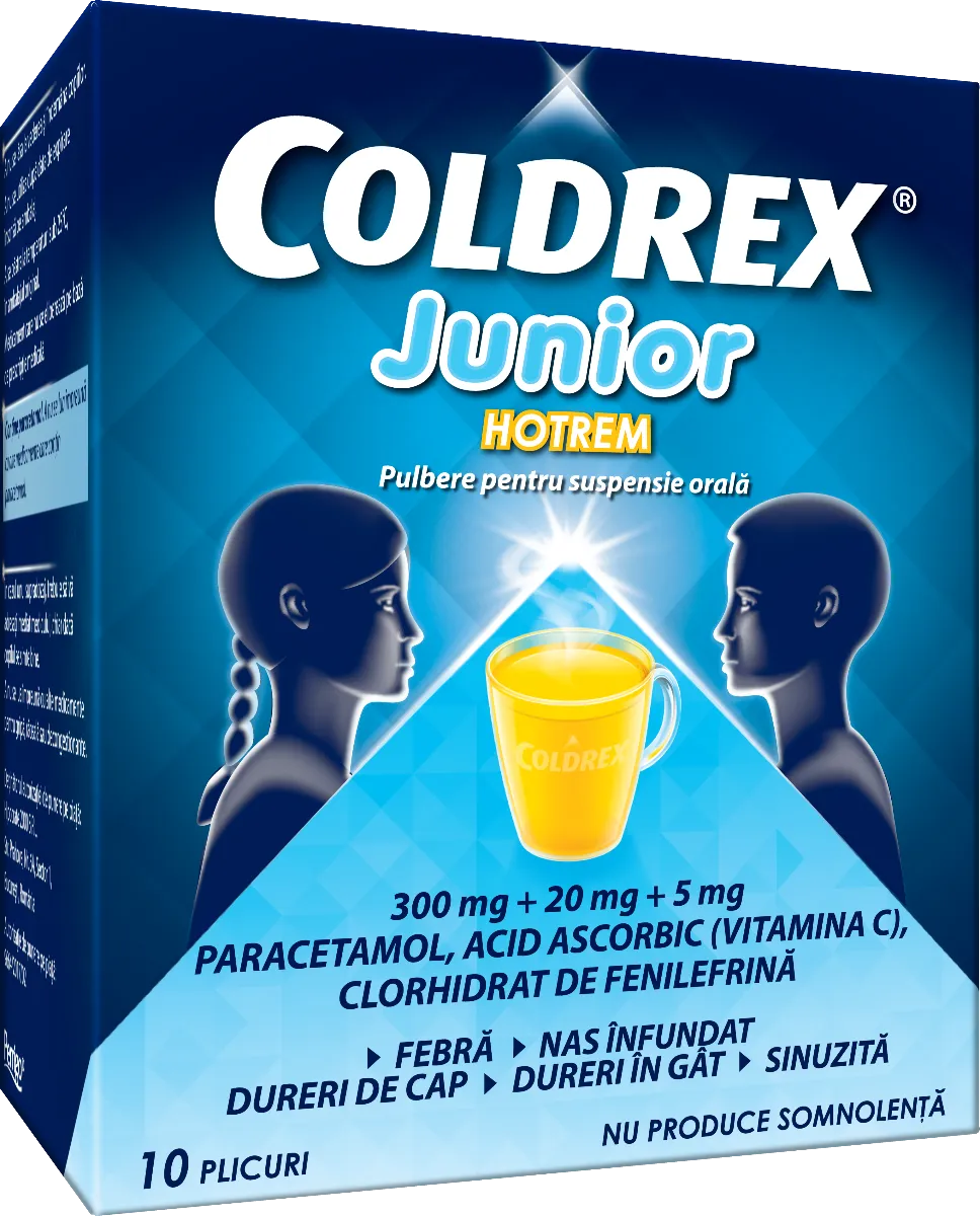 Coldrex Junior Hotrem, 10 plicuri, Perrigo 