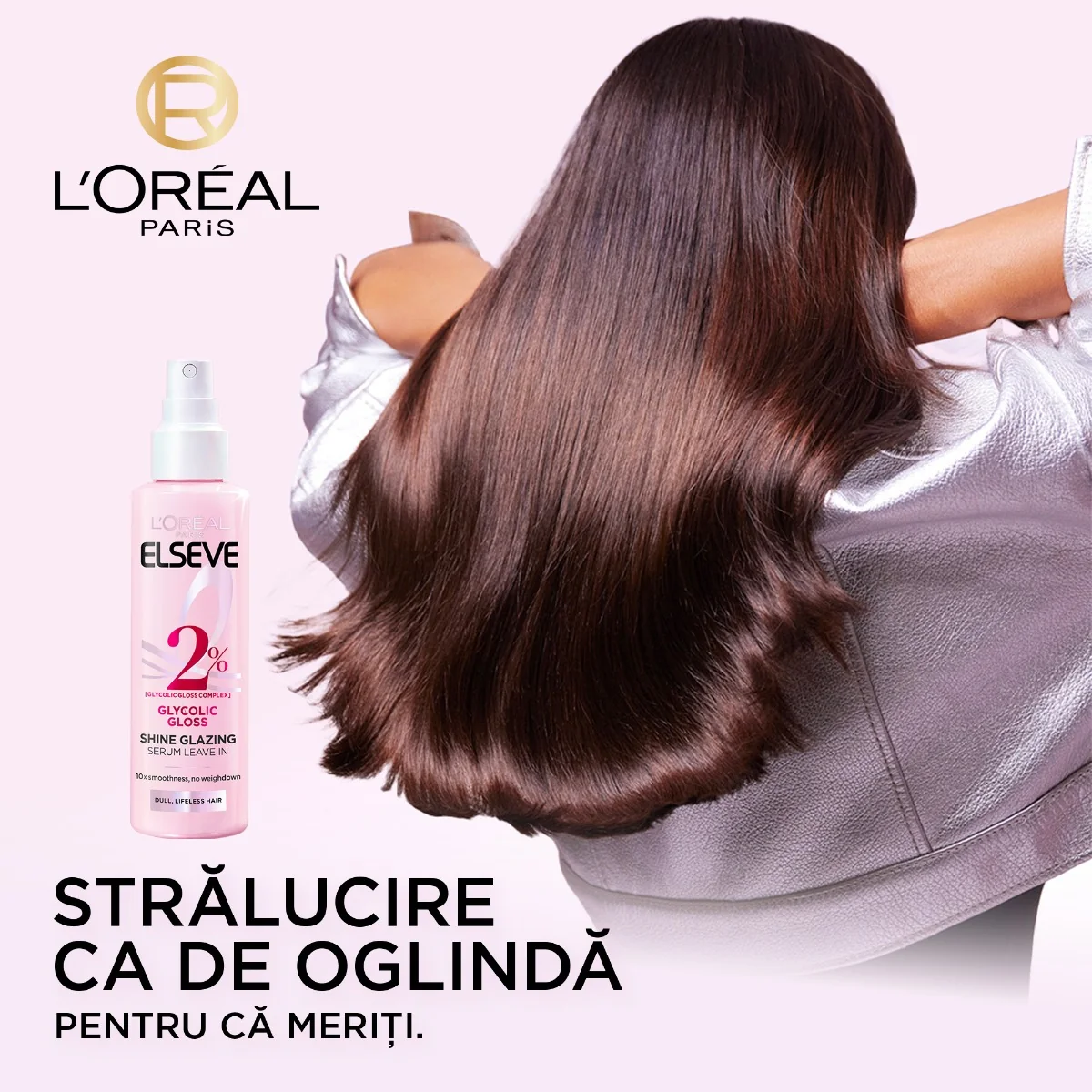 Serum pentru stralucirea parului Glycolic Gloss, 150ml, Elseve 