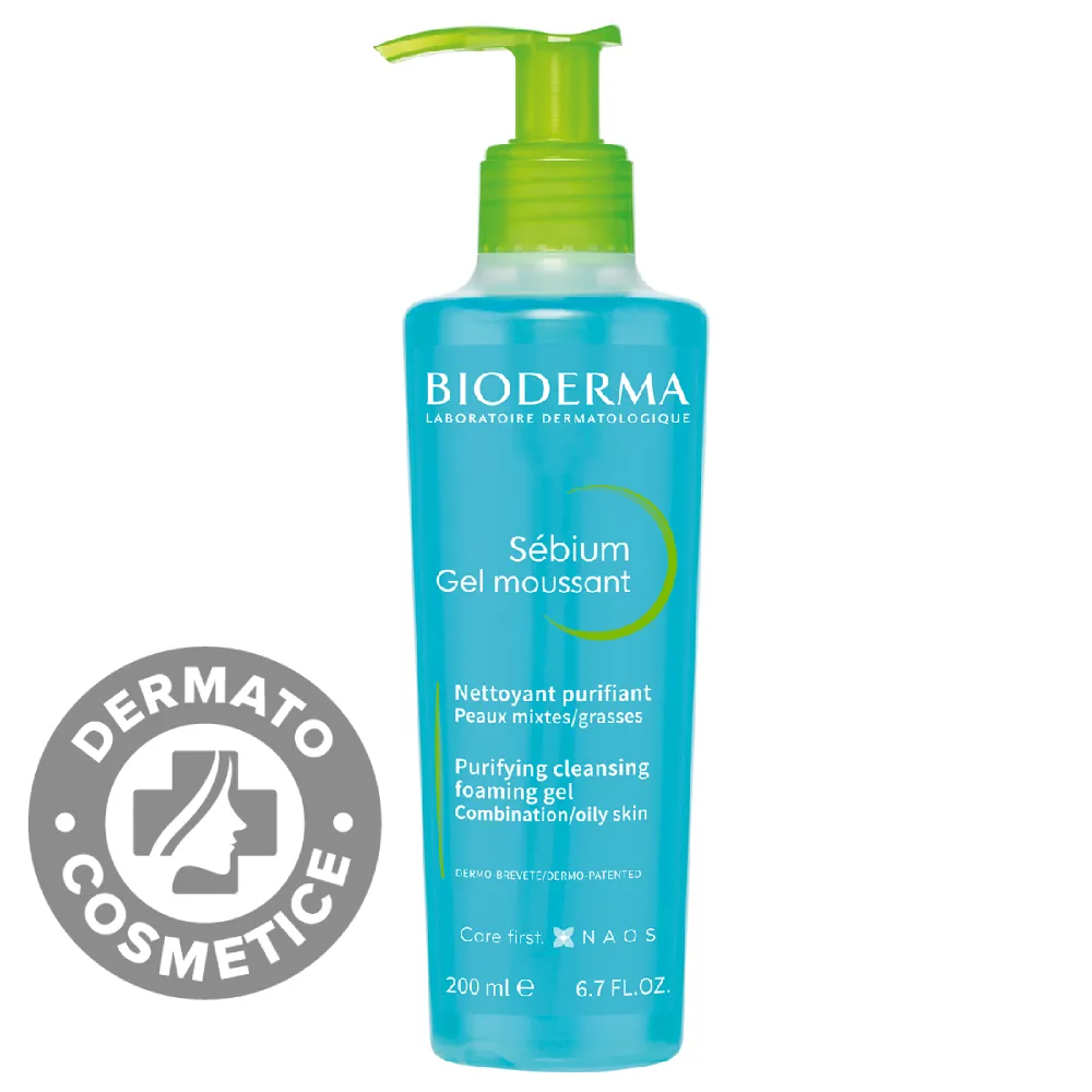 Gel spumant Sebium, 200ml, Bioderma 