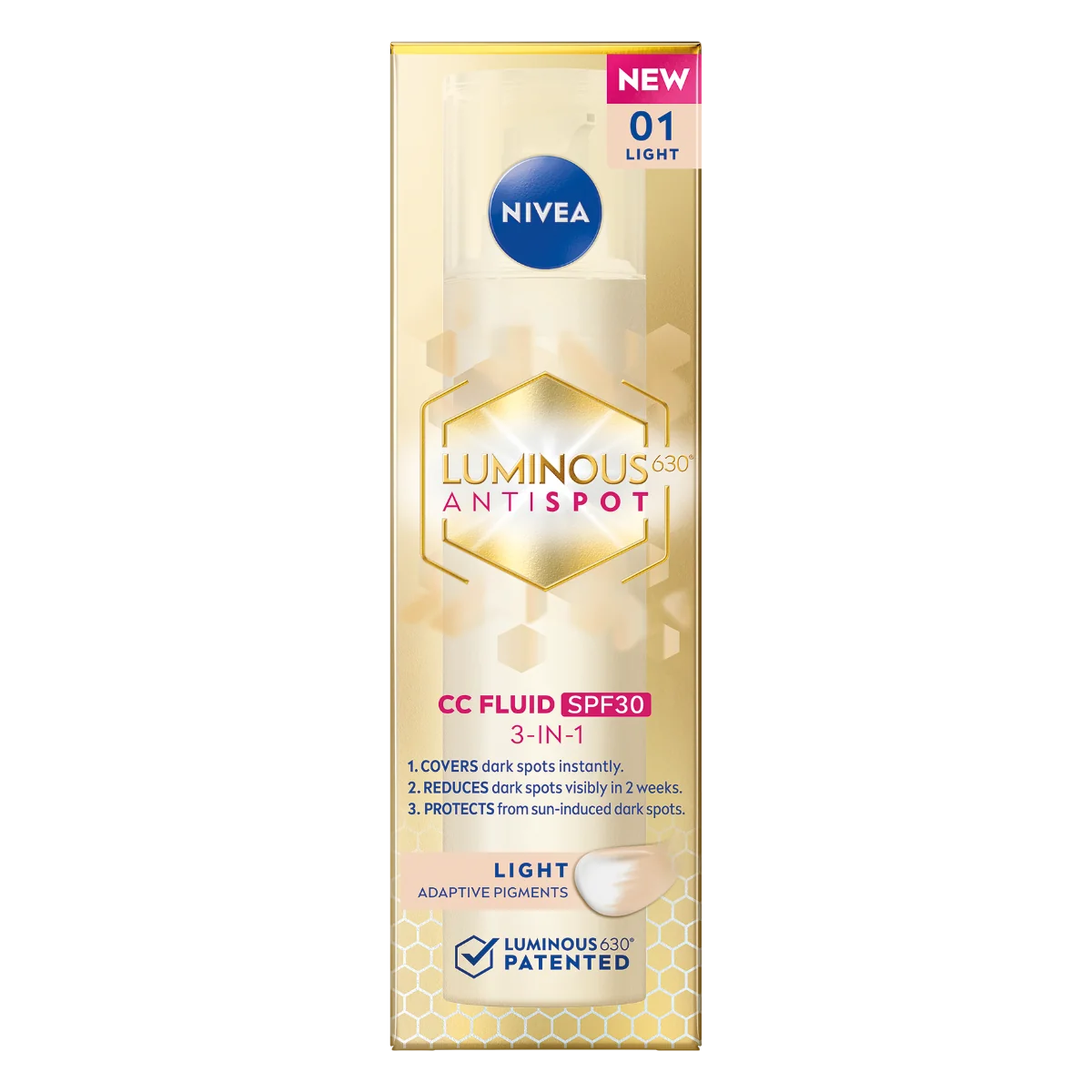 Crema-fluid CC 3 in 1 SPF30 Luminous630 nuanta Light, 30ml, Nivea