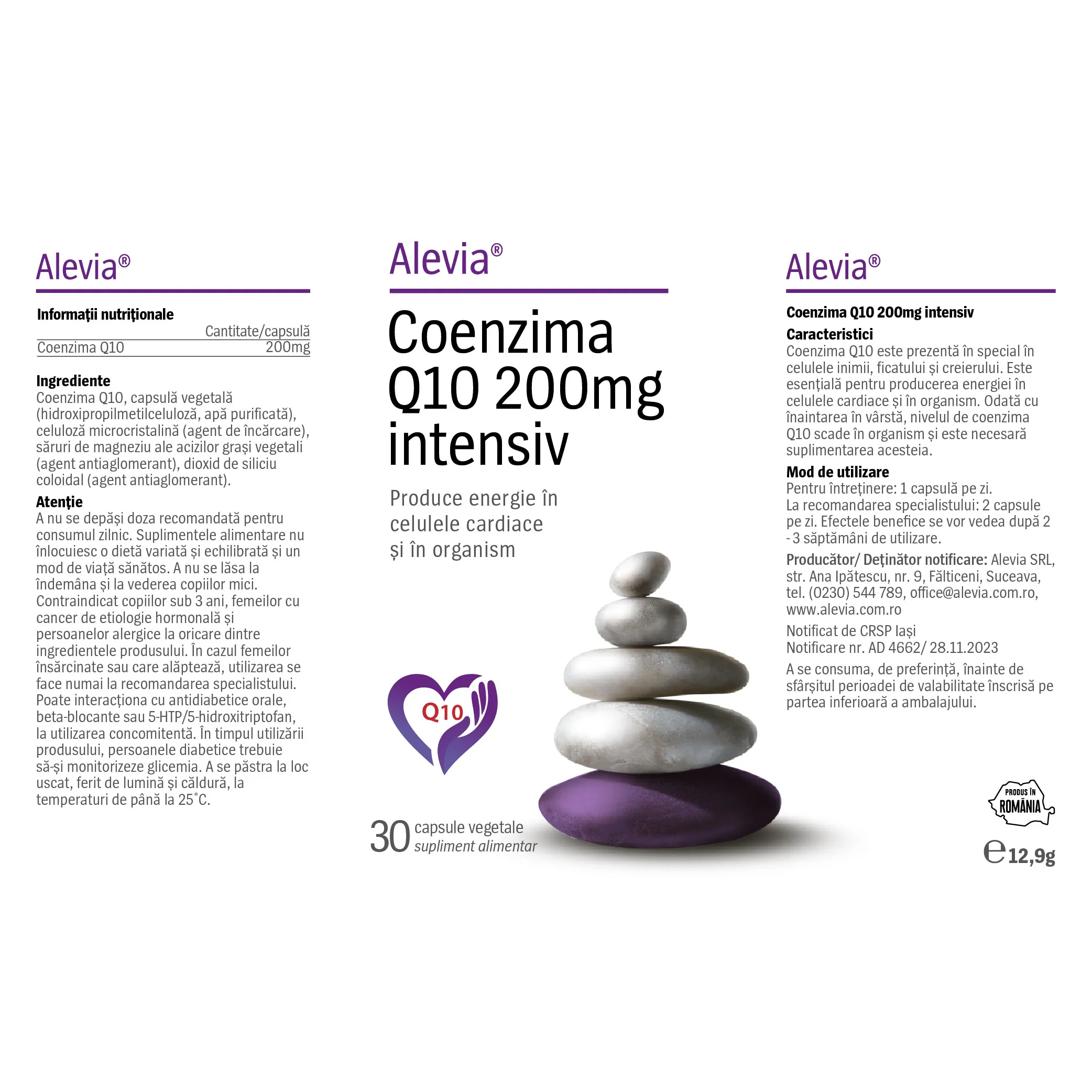 Coenzima Q10 200mg intensiv, 30 capsule, Alevia