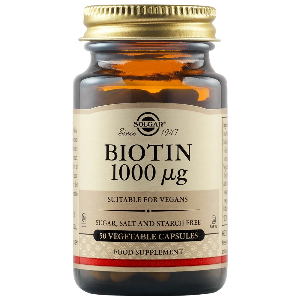 Biotin 1000mcg, 50 capsule vegetale, Solgar