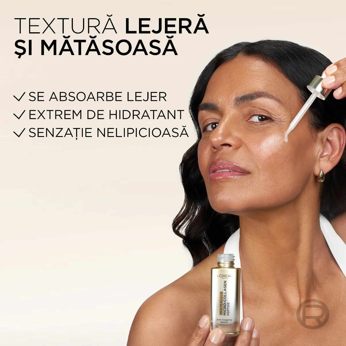 Serum pentru fermitate cu micro-peptide de colagen Age Perfect Collagen Expert, 30ml, L'Oreal Paris