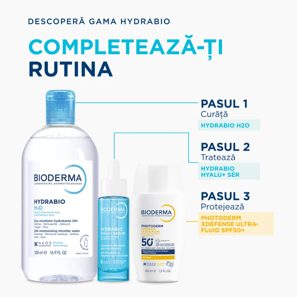 Apa micelara Hydrabio H2O, 500ml, Bioderma
