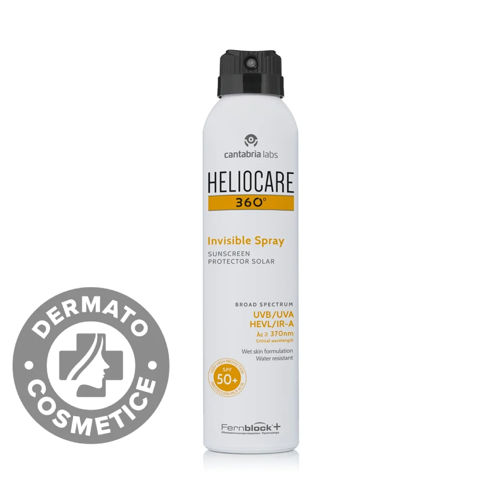 Spray pentru corp cu protectie solara SPF 50+ Heliocare 360°, 200ml, Cantabria Labs 