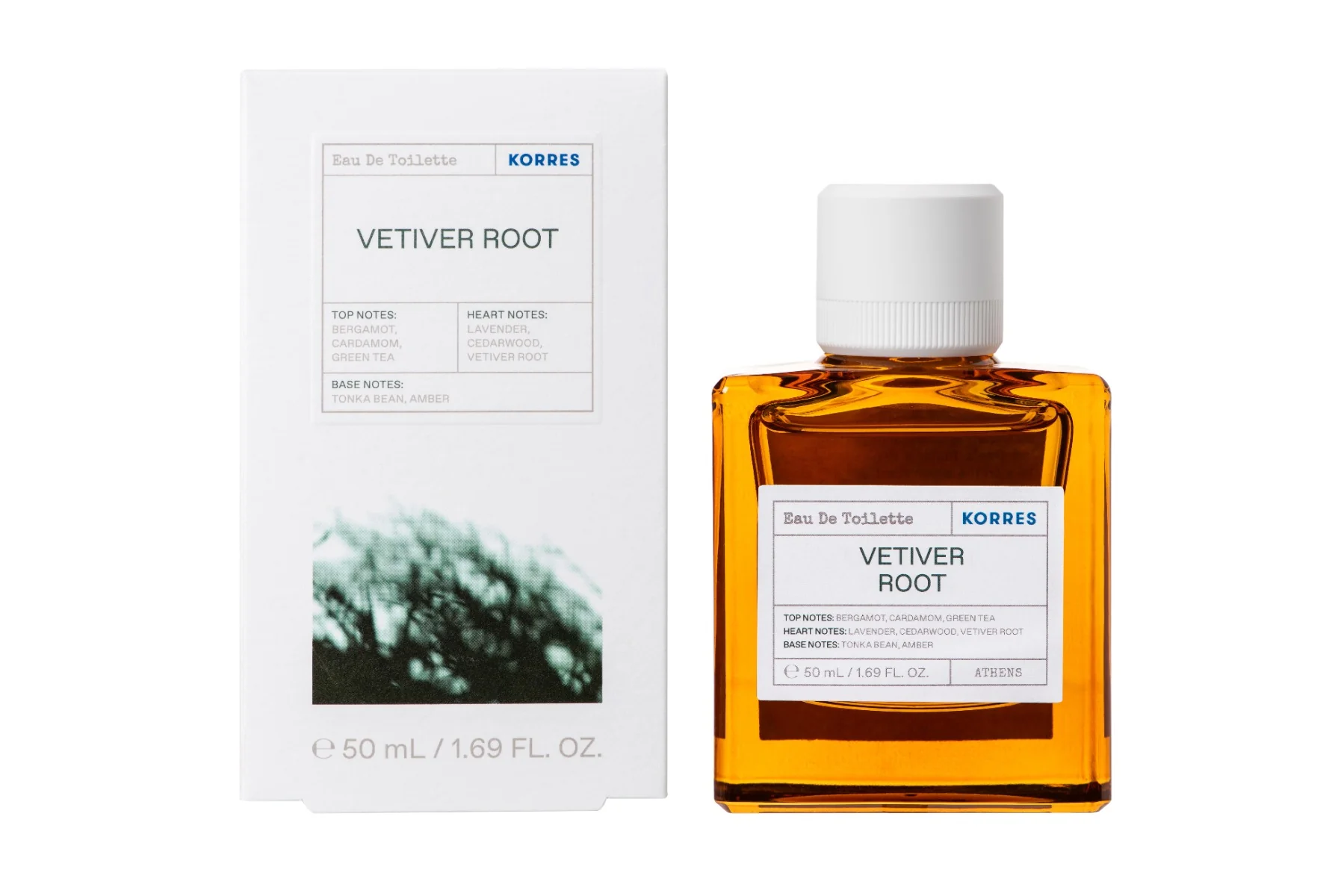 Pachet apa de toaleta + gel de dus Vetiver Root, 50ml + 250ml, Korres