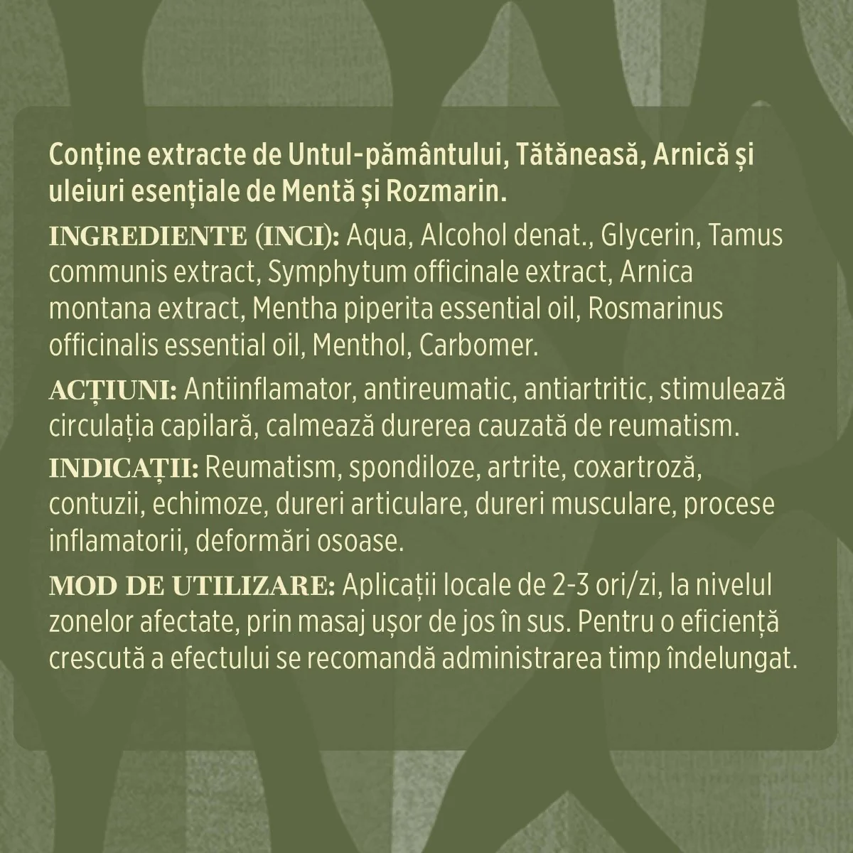 Gel pentru dureri reumatice Reumaticus, 250ml, Faunus Plant