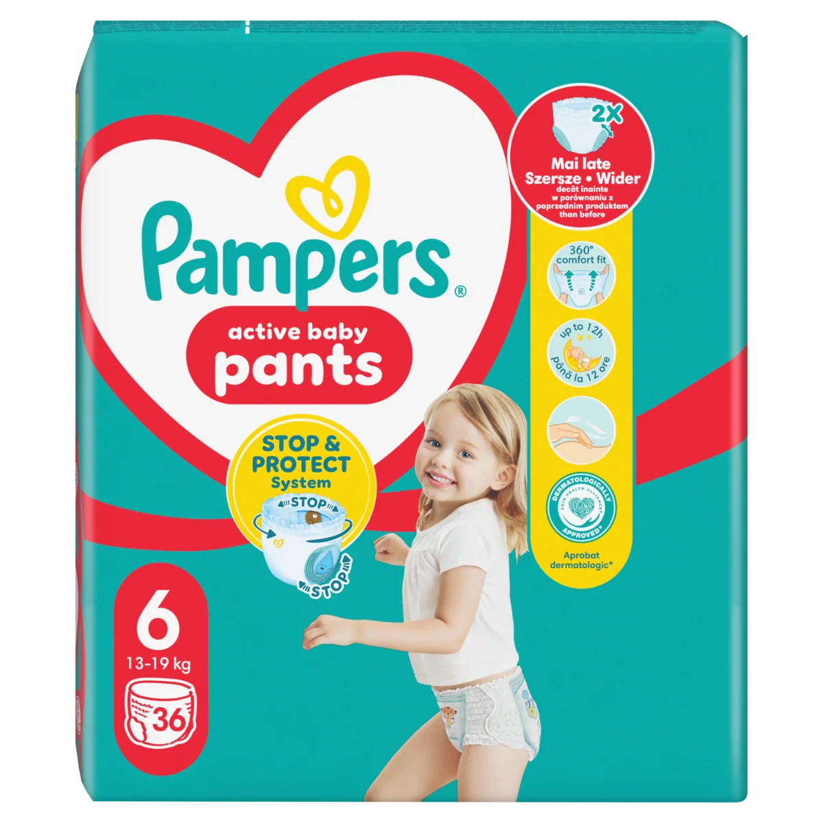 Scutece-chilotel Pants Marimea 6 Extra Large pentru 15+kg, 36 bucati, Pampers