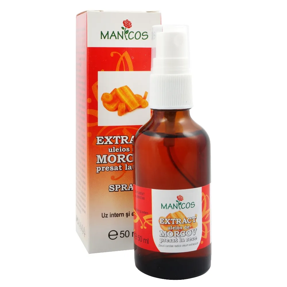 Extract uleios de morcovi spray, 50ml, Manicos