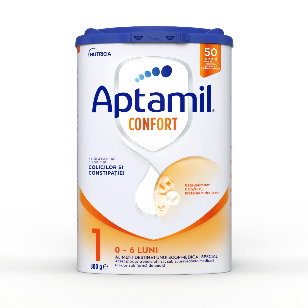 Lapte praf Confort 1, 0-6 luni, 800g, Aptamil
