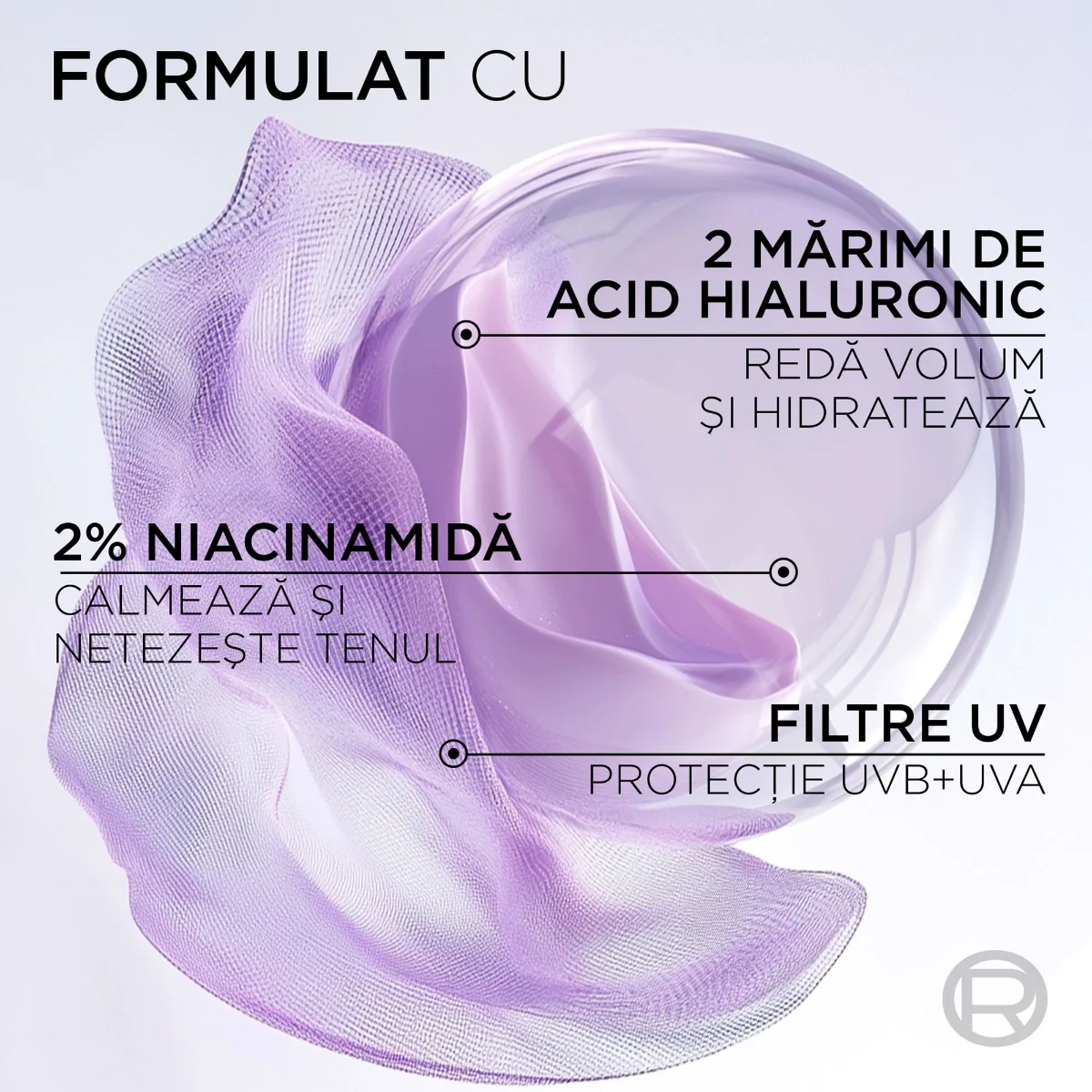 Fluid hidratant cu factor de protectie solara SPF30 Revitalift Hyaluron Aqua, 40ml, L'Oreal Paris