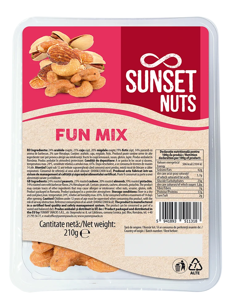 Fun Mix, 210g, Sunset Nuts