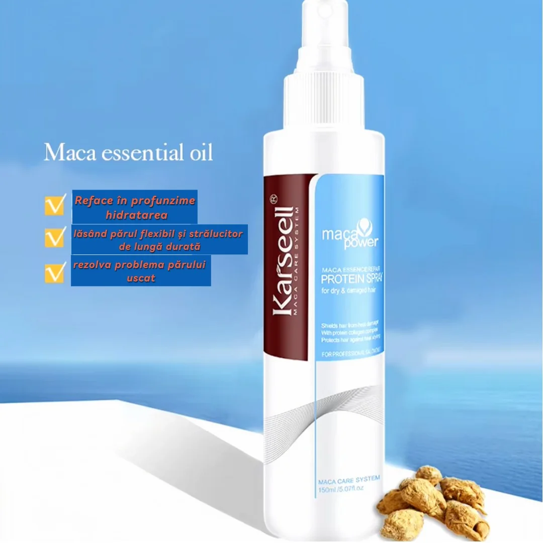 Spray leave-in cu protectie termica Maca Essence Repair Protein, 200ml, Karseell