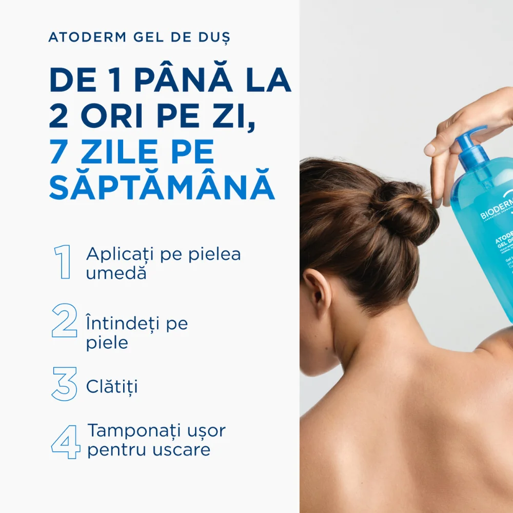 Gel de dus pentru pielea uscata Atoderm, 500ml, Bioderma
