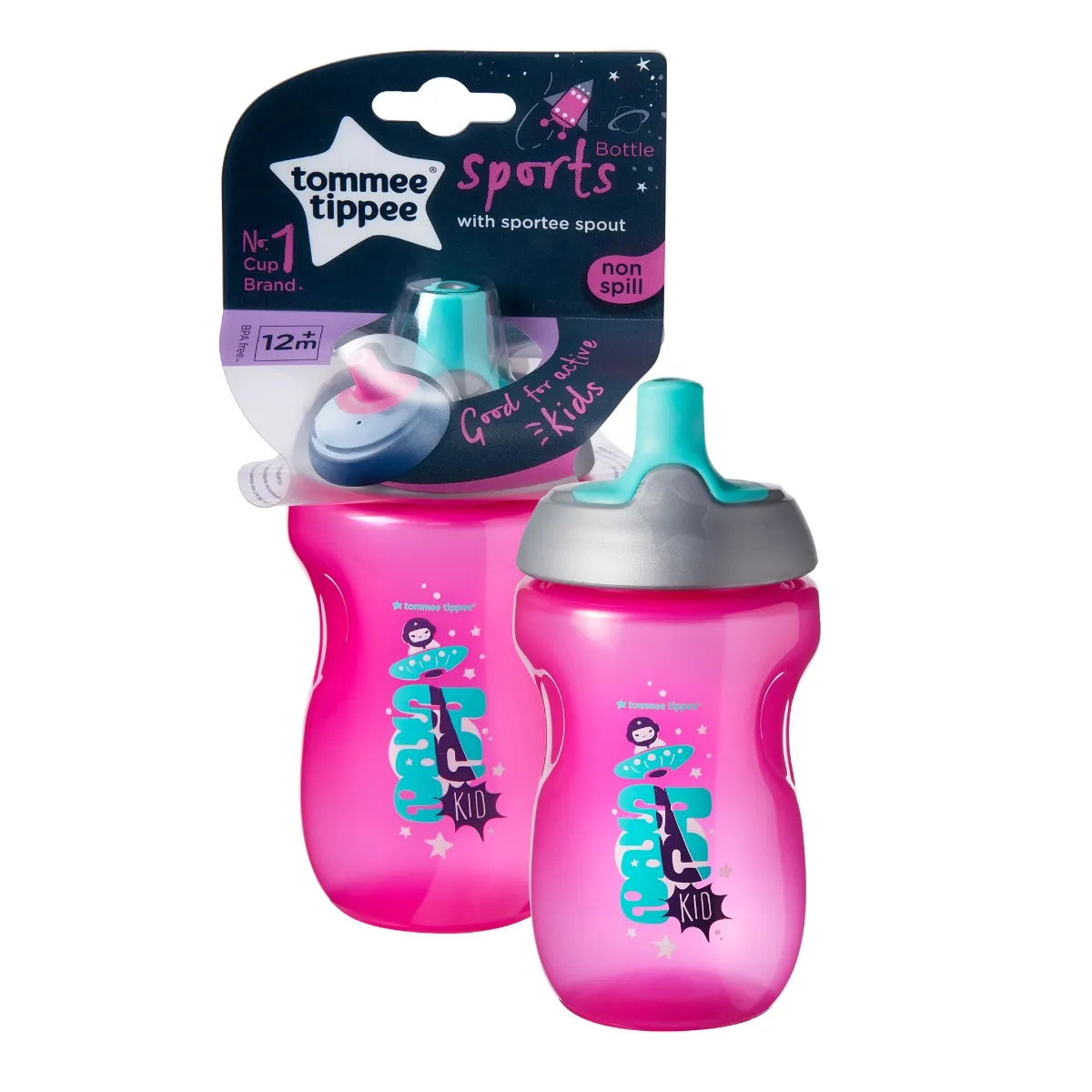 Cana sports ONL +12 luni Roz, 300ml, Tommee Tippee