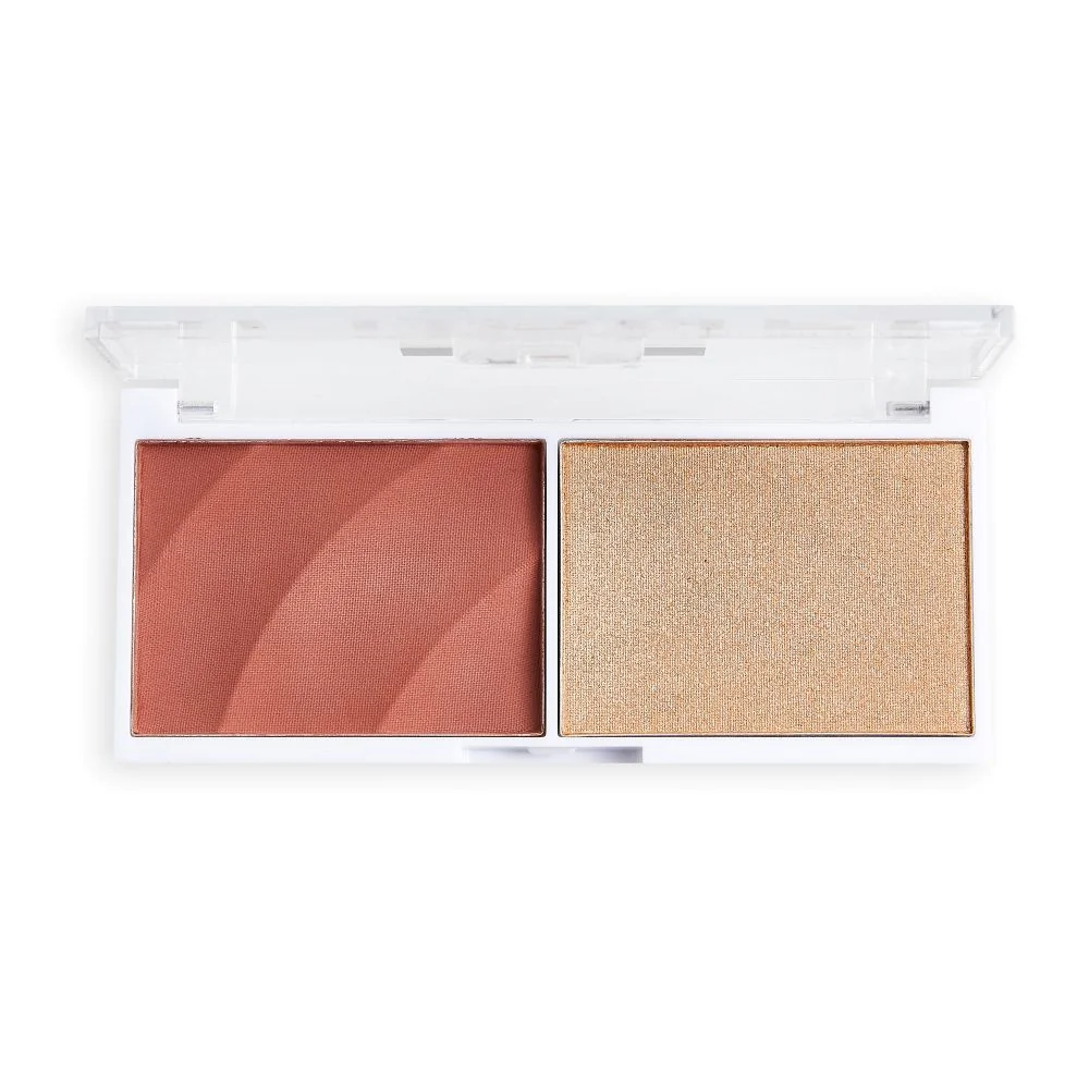 Paleta blush si iluminator Relove Duo Kindness, 2.9g, Makeup Revolution