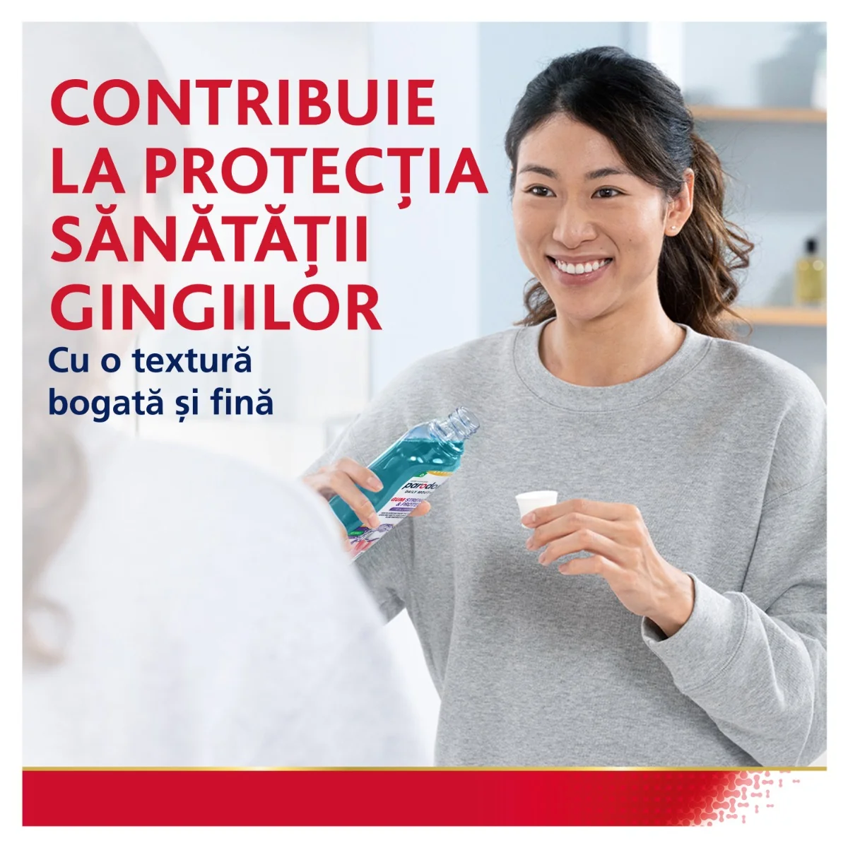 Apa de gura Gum Strengthen & Protect Icy Mint, 500ml, Parodontax