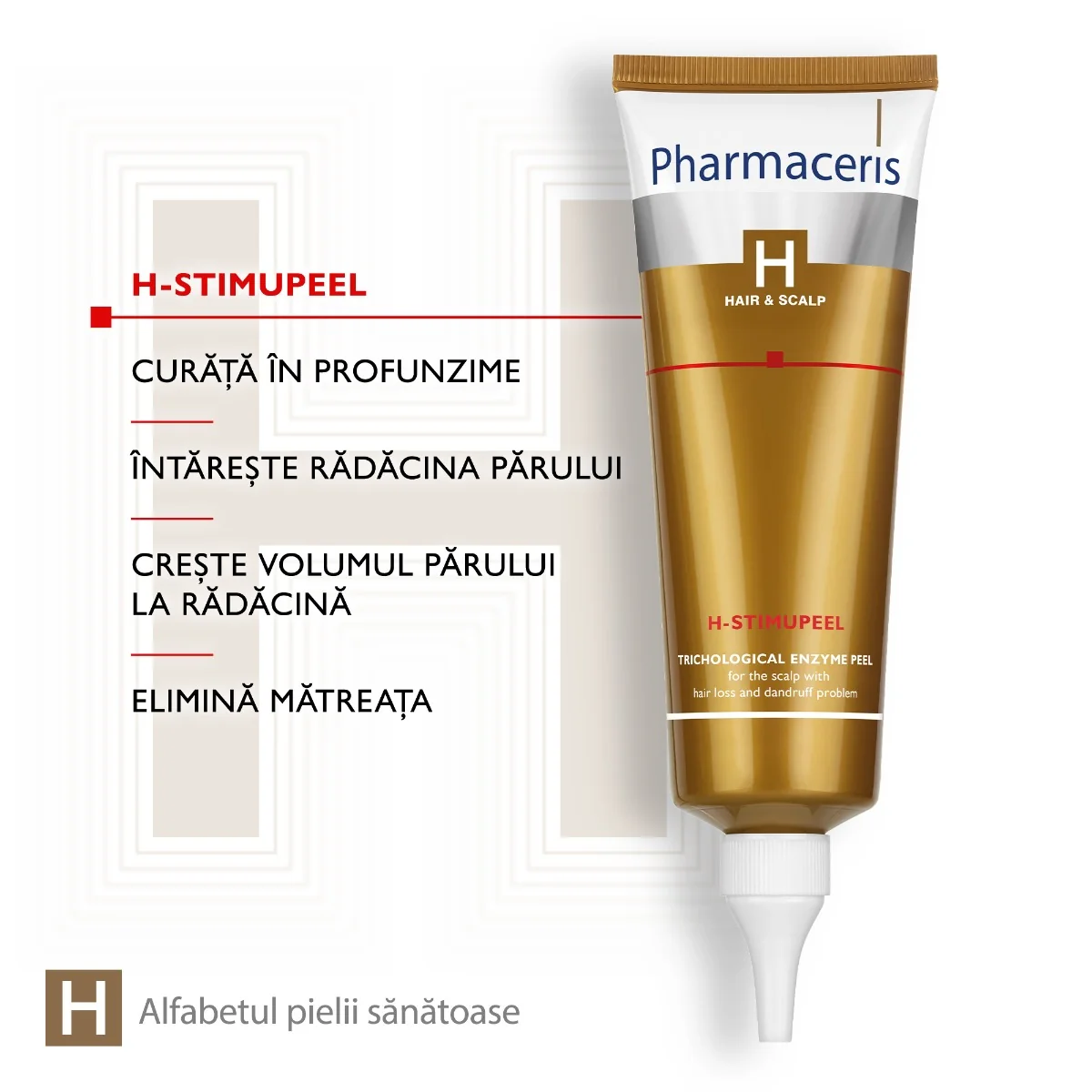 Peeling curatare pentru scalp cu matreata si caderea parului Stimupeel H, 125ml, Pharmaceris