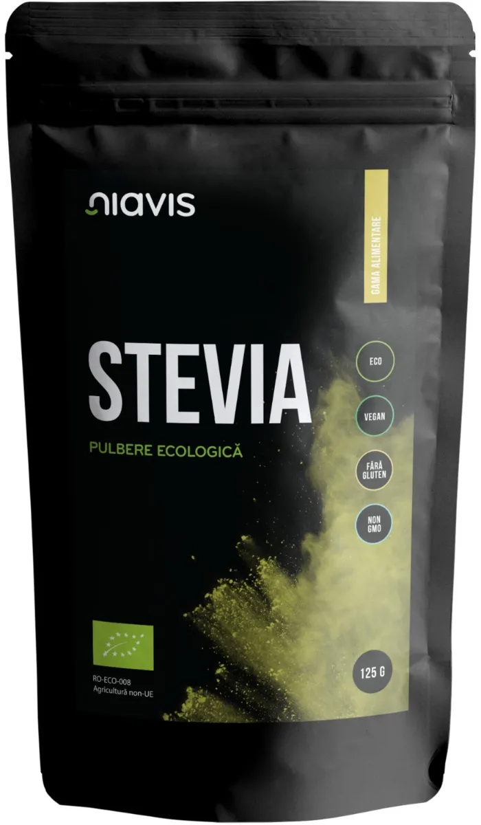 Stevia Pulbere ecologica, 125g, Niavis