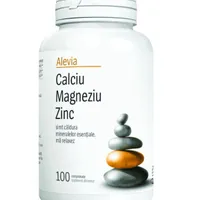 Calciu Magneziu Zinc, 100 comprimate, Alevia