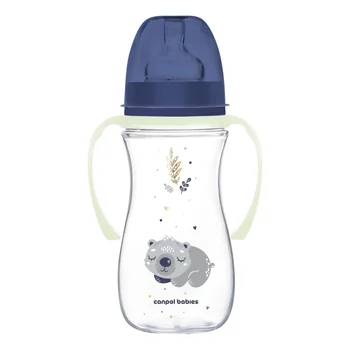 Biberon anticolici cu gat larg Sleepy Koala 35/238_BLU, 300ml, Canpol babies