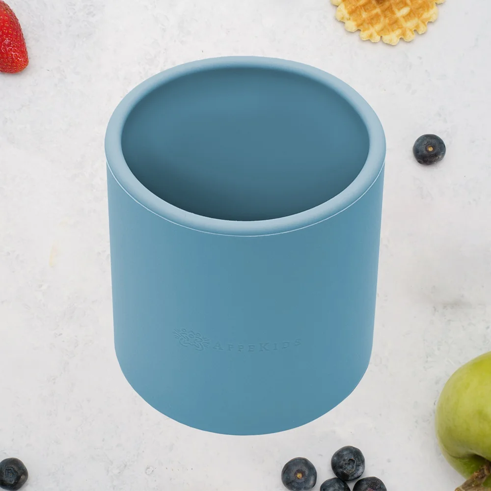 Pahar din silicon Aqua Blue 6 luni+, 1 bucata, Appekids