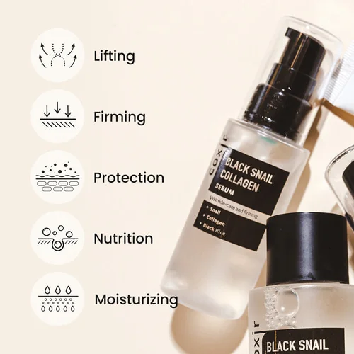 Ser facial cu melc negru si Colagen, 50ml, Coxir
