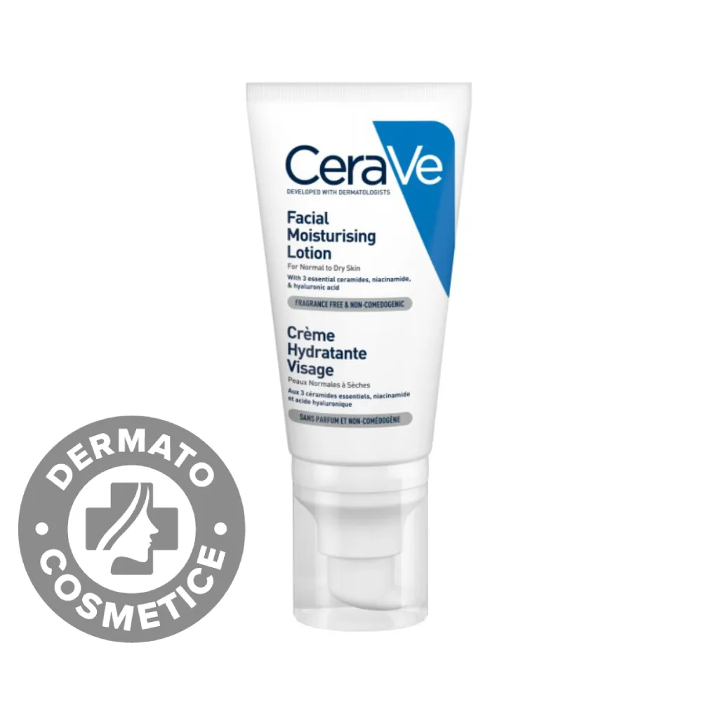 Crema hidratanta de fata pentru ten normal-uscat, 52ml, CeraVe