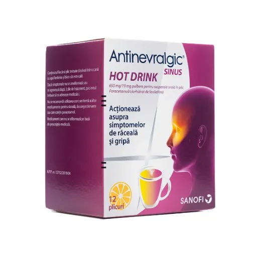 Antinevralgic Sinus Hot Drink, 12 plicuri, Sanofi 