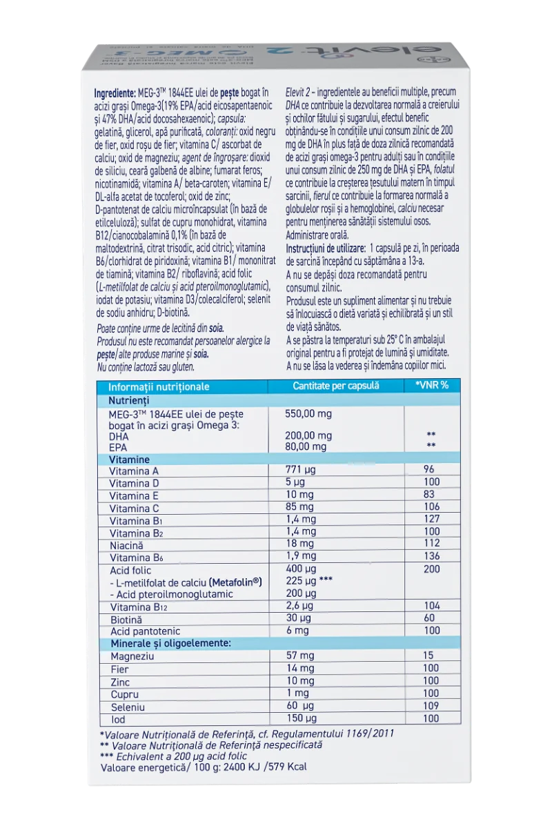 Elevit 2, 30 capsule moi, Bayer