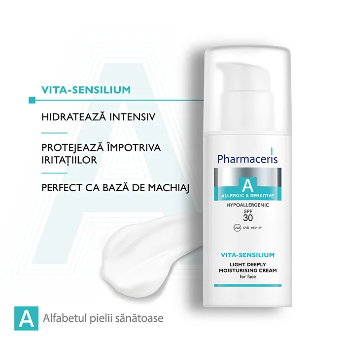 Crema intens hidratanta cu SPF30 Vita-Sensilium A, 50ml, Pharmaceris