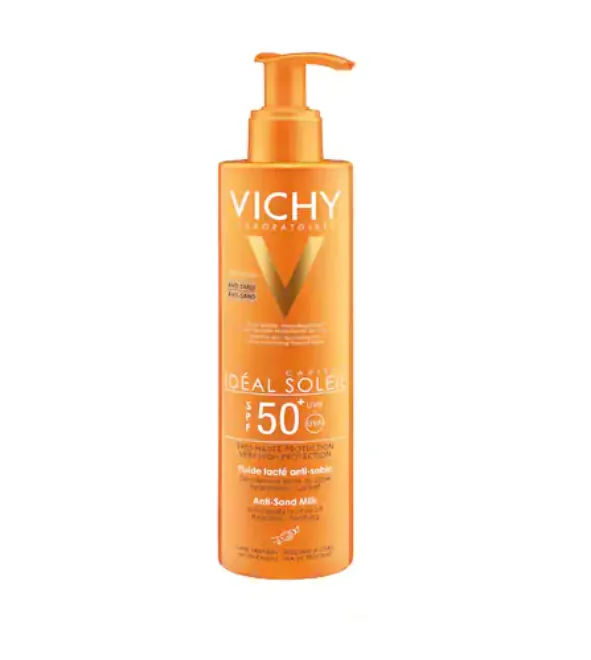 Lapte cu protectie solara Tehnologie Anti-Sand Ideal Soleil, SPF50, 200ml, Vichy
