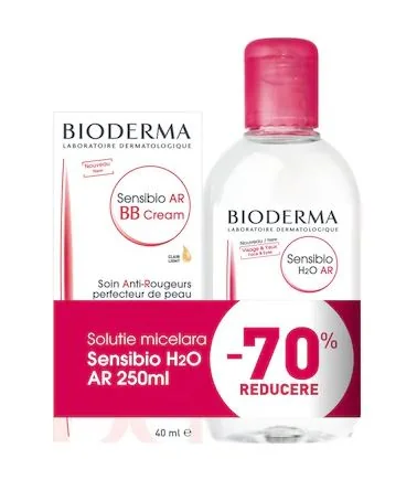 Pachet Sensibio AR BB Cream 40ml + 70% reducere Solutie micelara H2O AR 250ml, Bioderma