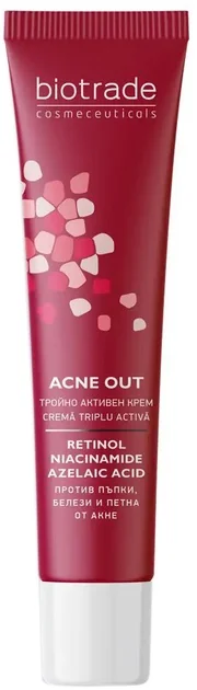 Crema triplu activa Acne Out, 30ml, Biotrade